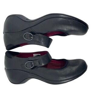 Merrell Mary Jane Shoes Womens 8 Black Leather Buckle Cottagecore Boho Comfort